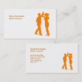 Carte De Visite Silhouette de danse de rotation de danse de (Devant / Derrière)