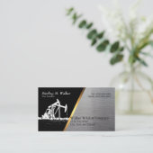 Carte De Visite Silhouette de dispositif de pompage d'huile (Debout devant)