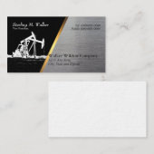 Carte De Visite Silhouette de dispositif de pompage d'huile (Devant / Derrière)