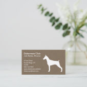 Carte De Visite Silhouette de Dobermann (Debout devant)