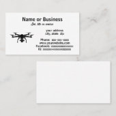 Carte De Visite Silhouette de drone (Devant / Derrière)