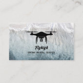 Carte De Visite Silhouette de drone de Glacier, pilote de drone (Devant)