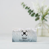 Carte De Visite Silhouette de drone de Glacier, pilote de drone (Debout devant)