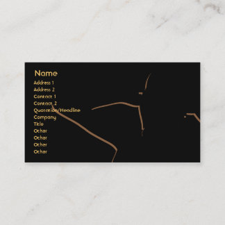 Carte De Visite Silhouette de fille dans le brun - affaires