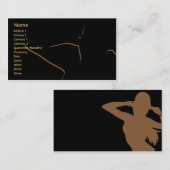 Carte De Visite Silhouette de fille dans le brun - affaires (Devant / Derrière)