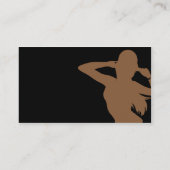 Carte De Visite Silhouette de fille dans le brun - affaires (Dos)