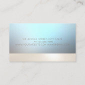 Carte De Visite Silhouette de fille d'arbre bleu professionnel (Dos)