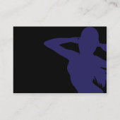 Carte De Visite Silhouette de fille - potelée (Dos)