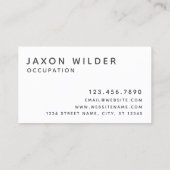 Carte De Visite Silhouette de fumée noire blanche Jaguar Rhino Ram (Dos)