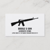 Carte De Visite Silhouette de fusil, forgeron, magasin (Devant)