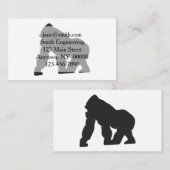 Carte De Visite Silhouette de Gorille (Devant / Derrière)