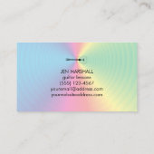 Carte De Visite silhouette de guitare aux couleurs prismatiques (Dos)