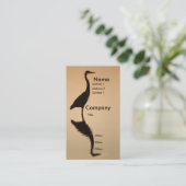 Carte De Visite Silhouette de héron (Debout devant)