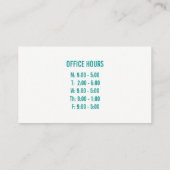 Carte De Visite Silhouette de la colonne vertébrale Heures de bure (Dos)