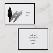 Carte De Visite Silhouette de la femme disparue (Devant / Derrière)