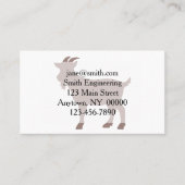 Carte De Visite Silhouette de la ferme de chèvres (Devant)