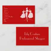 Carte De Visite Silhouette de la mode (Devant / Derrière)