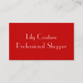 Carte De Visite Silhouette de la mode (Dos)