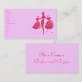 Carte De Visite Silhouette de la mode (Devant / Derrière)