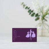 Carte De Visite Silhouette de la mode (Debout devant)