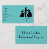 Carte De Visite Silhouette de la mode (Devant / Derrière)