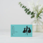Carte De Visite Silhouette de la mode (Debout devant)