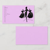 Carte De Visite Silhouette de la mode (Devant / Derrière)