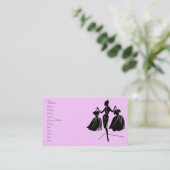 Carte De Visite Silhouette de la mode (Debout devant)