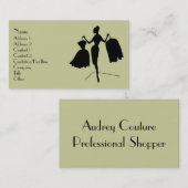 Carte De Visite Silhouette de la mode (Devant / Derrière)