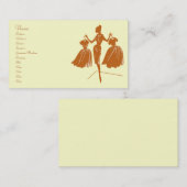 Carte De Visite Silhouette de la mode Brown (Devant / Derrière)