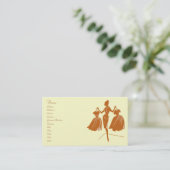 Carte De Visite Silhouette de la mode Brown (Debout devant)