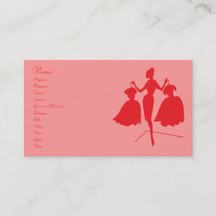 Carte De Visite Silhouette de la mode Vintage