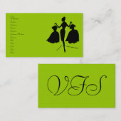Carte De Visite Silhouette de la mode Vintage (Devant / Derrière)