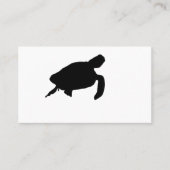 Carte De Visite Silhouette de la tortue de mer (Devant)