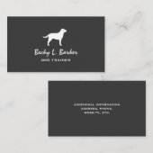 Carte De Visite Silhouette de Labrador Retriever (Devant / Derrière)