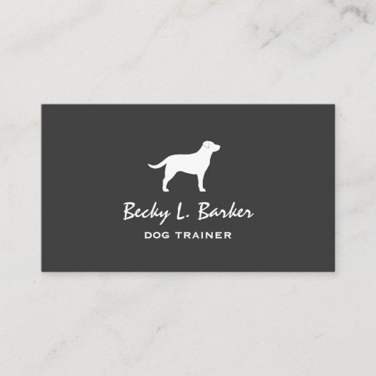 Carte De Visite Silhouette de Labrador Retriever (Devant)