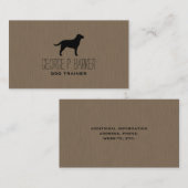 Carte De Visite Silhouette de Labrador Retriever noir (Devant / Derrière)