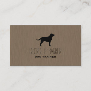 Carte De Visite Silhouette de Labrador Retriever noir