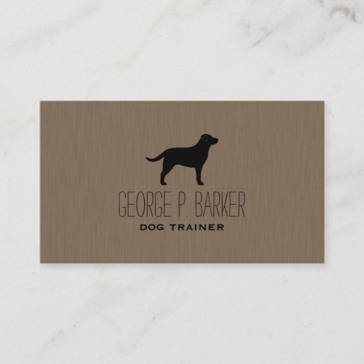 Carte De Visite Silhouette de Labrador Retriever noir (Devant)