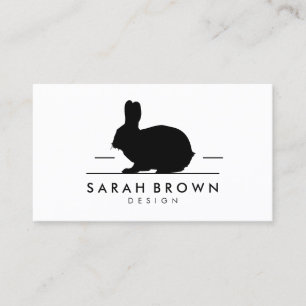 Carte De Visite Silhouette de lapin