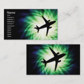 Carte De Visite Silhouette de l'avion ; Cool (Devant / Derrière)