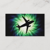 Carte De Visite Silhouette de l'avion ; Cool (Dos)
