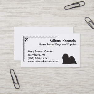 Carte De Visite Silhouette de Lhassa Apso