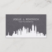 Carte De Visite Silhouette de l'horizon de NYC (Devant)