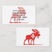 Carte De Visite Silhouette de l'orignal - Choisir la couleur arriè (Devant / Derrière)