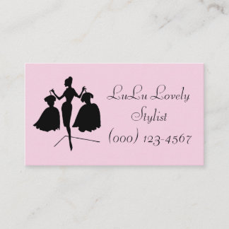Carte De Visite Silhouette de mode vintage