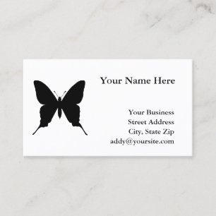 Carte De Visite Silhouette de papillon noir
