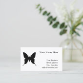Carte De Visite Silhouette de papillon noir (Debout devant)