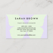 Carte De Visite Silhouette de papillon pourpre vert tout simplemen (Dos)