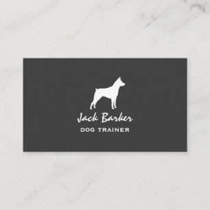 Carte De Visite Silhouette de Pinscher miniature
